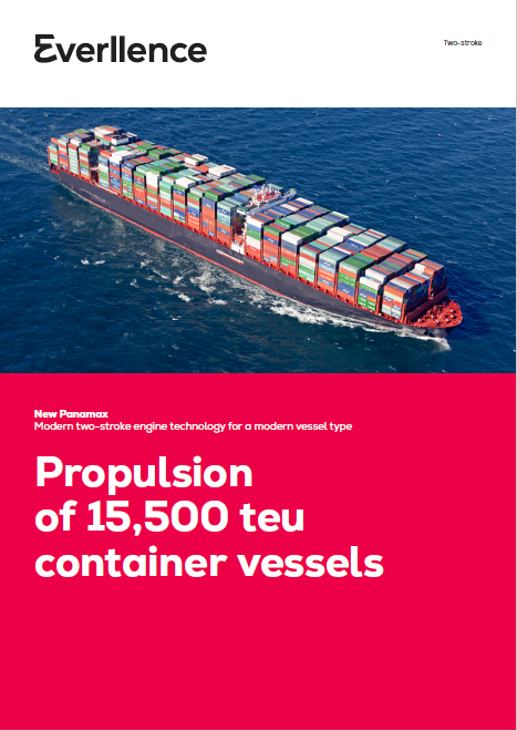 Propulsion of 15,500 teu container vessels